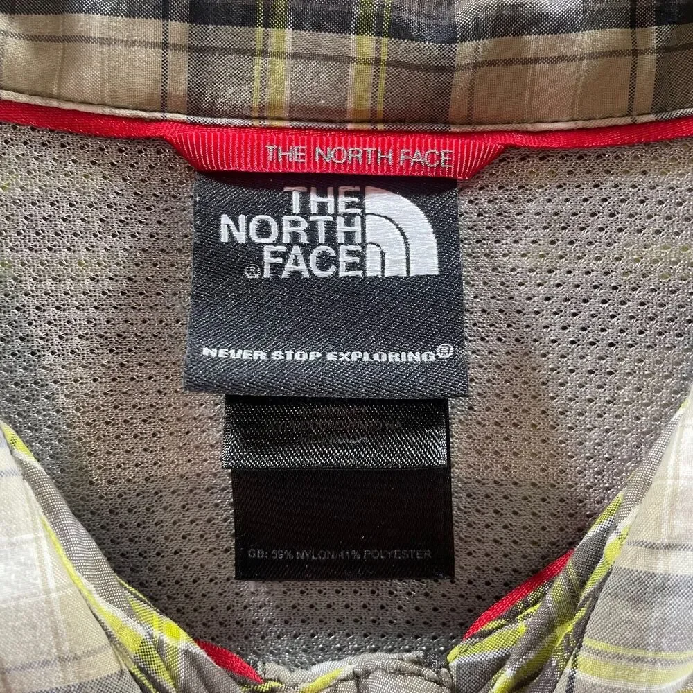 The North Face Shirt‎ Mens Large Plaid Short Sleeve Button Up Casual Adult Nylon